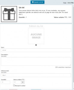 Gestion des lots