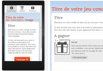 Jeu-concours responsive