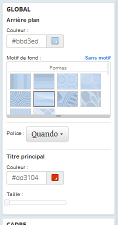 Personnalisation d'un jeu-concours